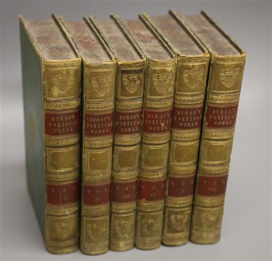 Byron, George Gordon Noel, 6th Baron Byron - The Poetical Works of Lord Byron, A New Edition, 6 vols, full green
